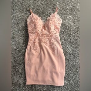 Pink lace dress